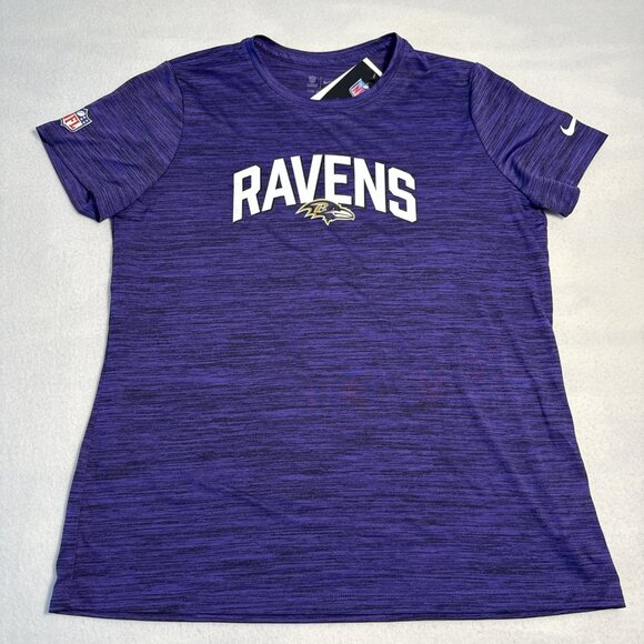Baltimore Ravens Nike Dri-Fit Performance Shirt NFL Onfield Apparel Purple LARGE - Picture 1 of 11